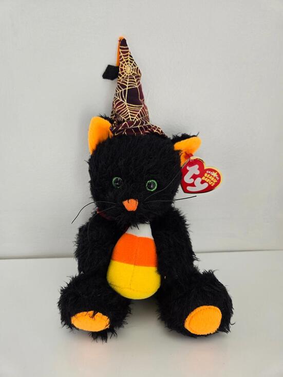 Other - Ty Beanie Baby “Frightful” the Black Cat Holding Candy Corn (6.5 inch) *Rare*